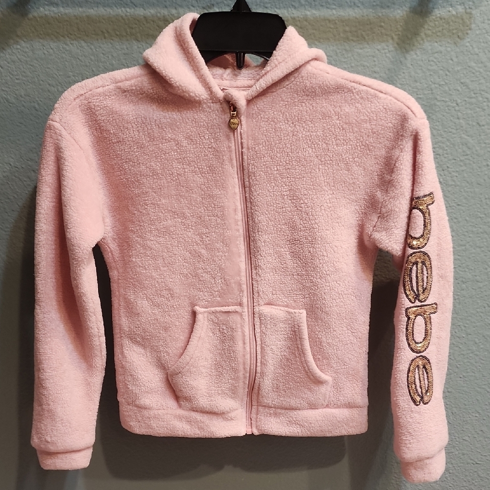 Bebe Hoodie Light Pink with Gold Logo Kids Size Medium